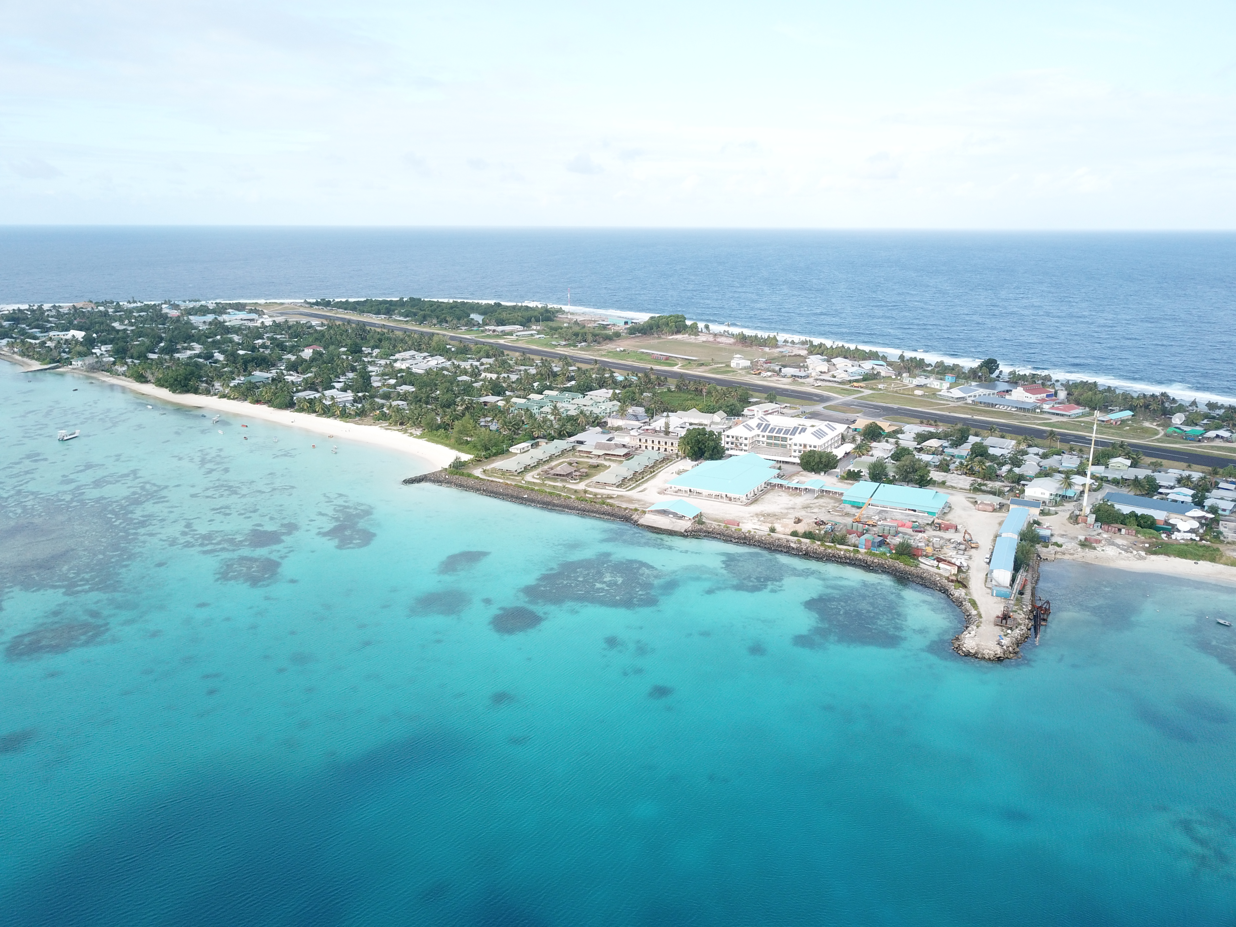 Reclaimed land on Funafuti Island